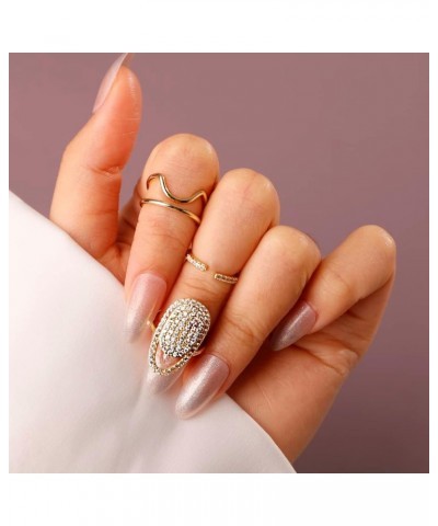 Boho Small Cute Silver Fingertip Ring Knuckle Nail Jewelry for Women Girls Fashion Knuckle Jewelry Gold Style 2 $7.49 Rings