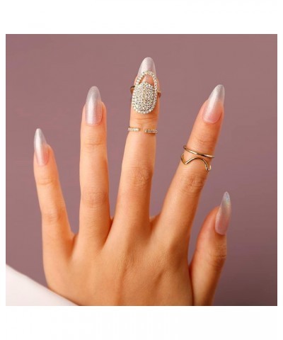 Boho Small Cute Silver Fingertip Ring Knuckle Nail Jewelry for Women Girls Fashion Knuckle Jewelry Gold Style 2 $7.49 Rings