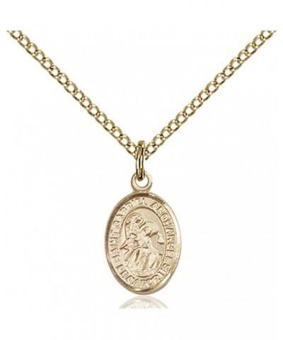 14KT Gold Filled Catholic Patron Saint Petite Charm Medal, 1/2 Inch Saint Gabriel the Archangel $42.50 Pendants