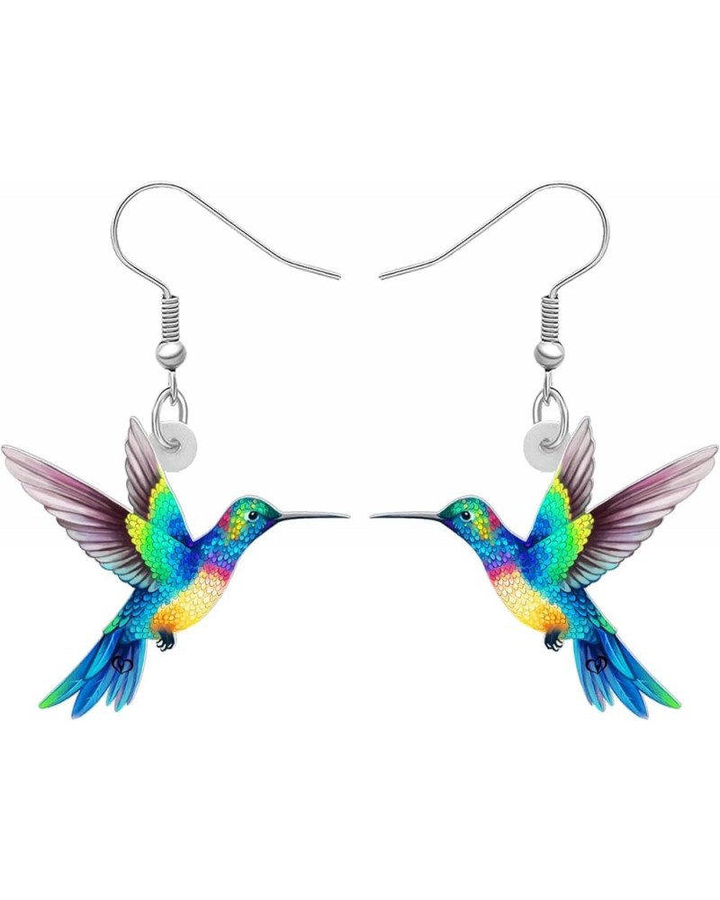 Cute Acrylic Bird Earrings North American Cardinals Dangle Hummingbird Jewelry For Women Girl Gift Charms Hummingbird B $6.35...