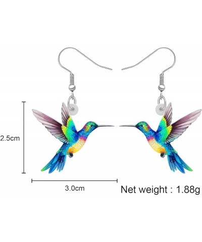 Cute Acrylic Bird Earrings North American Cardinals Dangle Hummingbird Jewelry For Women Girl Gift Charms Hummingbird B $6.35...