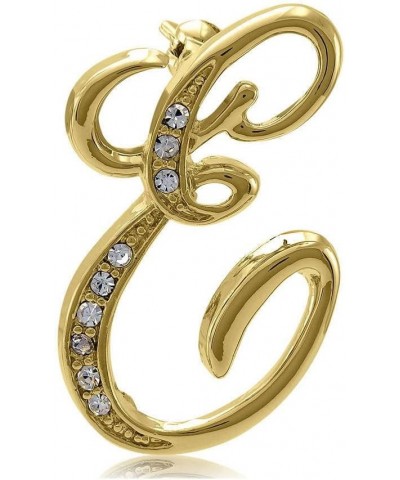 Initial Letter Brooch Pin for Women, Gold-Tone Letter E $11.54 Brooches & Pins