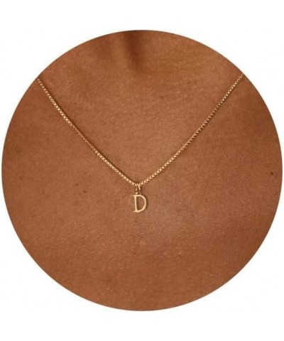 Simple Choker Jewelry Plated Gold Initial Necklaces Presents for Women,Trendy Cute Dainty Tiny Letter A-Z Personalized Name P...