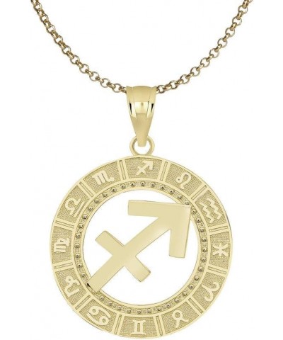 10K Yellow Gold Zodiac Sign Constellation Horoscope Symbol Pendant Necklace With Chain 20.0 Inches Sagittarius $71.99 Necklaces