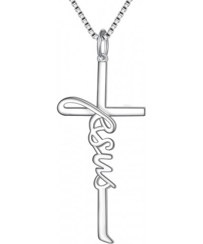 Cross Necklace 925 Sterling Silver Infinity Love of God Heart Cross Pendant Necklace Christian Gift for Women Girls Jesus Cro...