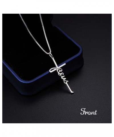 Cross Necklace 925 Sterling Silver Infinity Love of God Heart Cross Pendant Necklace Christian Gift for Women Girls Jesus Cro...