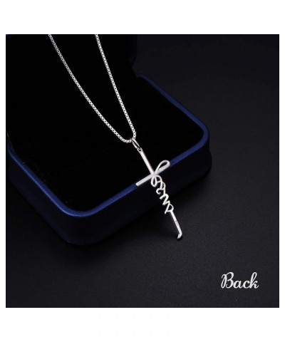 Cross Necklace 925 Sterling Silver Infinity Love of God Heart Cross Pendant Necklace Christian Gift for Women Girls Jesus Cro...