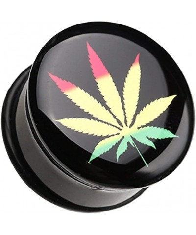 Rasta Cannibis Single Flared Ear Gauge Plug 3/4" (19mm) $10.19 Body Jewelry