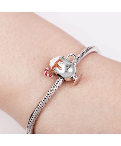 VTI 925 Sterling Silver Coffee Cake Champagne Sunflower Charm Bead Bracelet DIY For Women Gift A735 $8.83 Bracelets