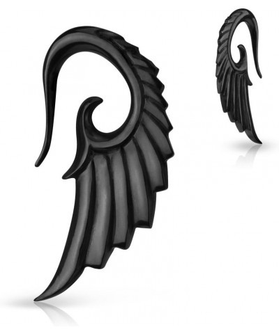 Angelic Wing Hand Carved Organic Horn WildKlass Taper (Sold as a Pair) 4 GA $16.42 Body Jewelry