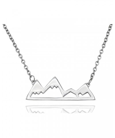 Mountain Pendant Necklace for Men and Women, Adventure and Outdoor Lovers, Mountains Jewelry Gift with Greeting Card $20.96 N...