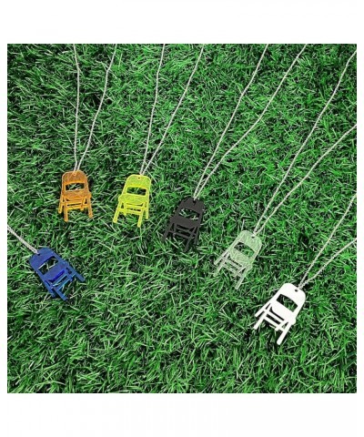 Folding Chair Necklace From Alabama Brawl Battle Of Montgomery Funny Fashion Classic Chair Jewelry for Women Girls orange $6....