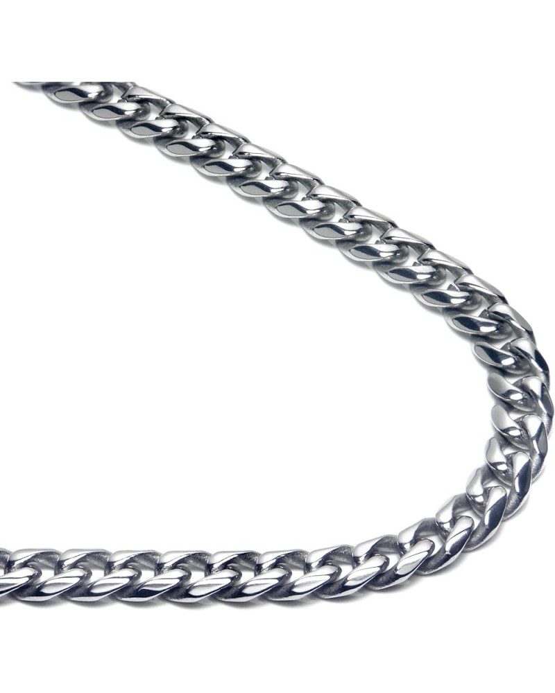 True Titanium 7MM Curb Link Necklace Chain 18.0 Inches $52.78 Necklaces