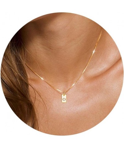 Gold Initial Necklaces for Women, Dainty Trendy Gold Letter Necklace 14k Gold Pendant Necklace Cute Choker Necklace Simple Pe...