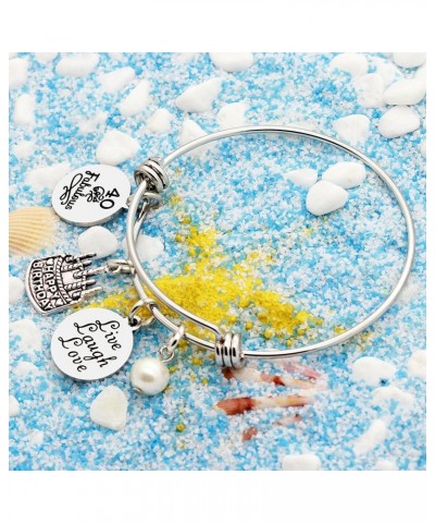 Birthday Gifts for Her Bangle Bracelets Live Laugh Love for 10th to 70th 40th Birthday $7.79 Bracelets