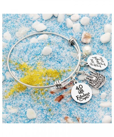 Birthday Gifts for Her Bangle Bracelets Live Laugh Love for 10th to 70th 40th Birthday $7.79 Bracelets