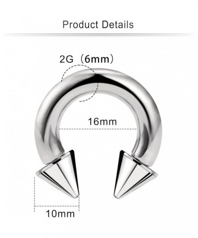 6G 8G Titaniumm Septum Rings Spike Gauges Tunnels Earrings stretching kit Hypoallergenic Medical Implant Septum Nose Lip PA R...