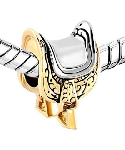 LovelyCharms Horseshoe Equestrian Saddle Charm Beads For Bracelets $9.89 Bracelets