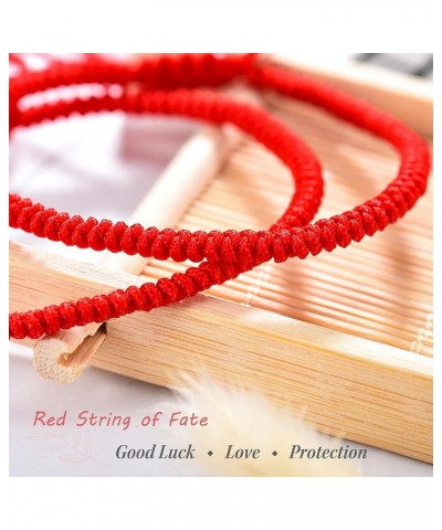 Handmade Red String Bracelet Kabbalah Lucky Protection Matching Bracelets for Couple Lover Family Friends Women Men Red Strin...