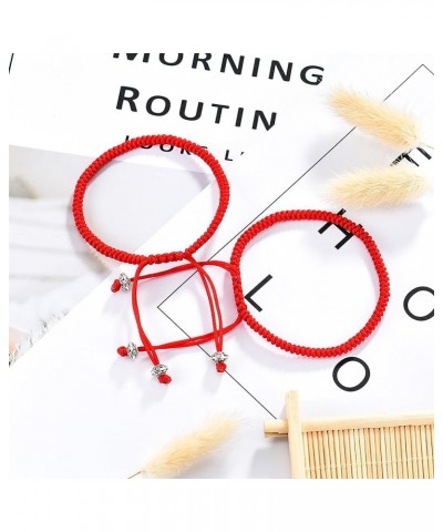 Handmade Red String Bracelet Kabbalah Lucky Protection Matching Bracelets for Couple Lover Family Friends Women Men Red Strin...