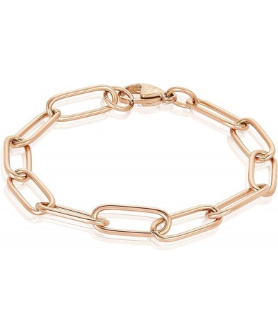 | ELYA Stainless Steel Adjustable Paperclip Bracelet - 3mm to 7mm Wide Large - Rose Gold $14.38 Bracelets