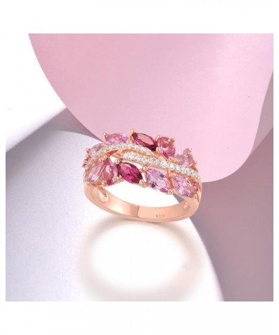 925 Sterling Silver Simulated Diamond Engagement Wedding Rings Pink $15.05 Rings