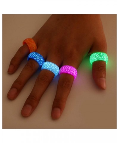 Luminous Glow Ring Glowing in The Dark Jewelry Women Men Fluorescent Rings Resin Finger Ring Band Rings Decoration(7,Pink) Pi...