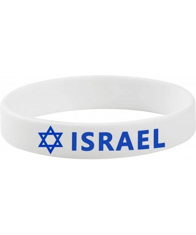 10 Pack Israel Bracelets Rubber Israel Flag I Stand With Israel Support Israel Silicone Wristbands for Men&Women $7.64 Bracelets