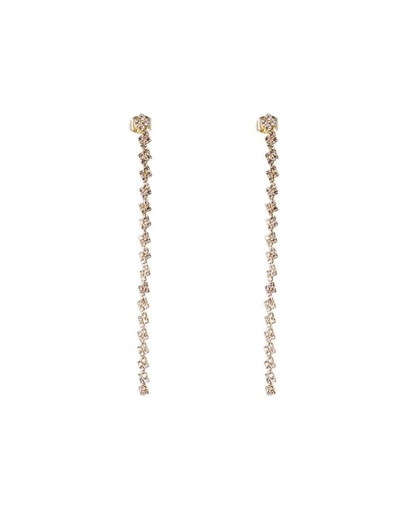 Simulated Diamond Long Dangle Earrings Rhinestone Statement Earrings Hypoallergenic Jewelry for Women Girls Ear line $6.59 Ea...