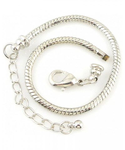 10pcs White Silver Plated Lobster European Style Snake Chain Bracelet fit Charm Beads 6.3 23 CM 10pcs $11.54 Bracelets