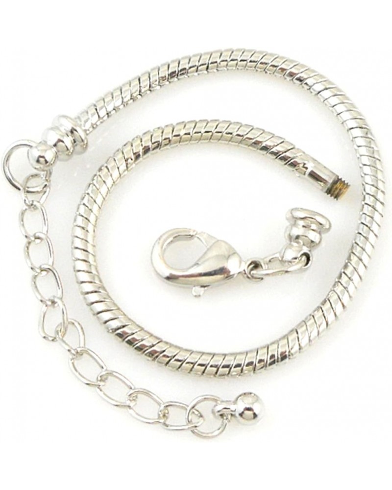 10pcs White Silver Plated Lobster European Style Snake Chain Bracelet fit Charm Beads 6.3 23 CM 10pcs $11.54 Bracelets