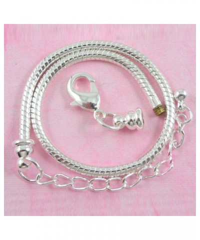 10pcs White Silver Plated Lobster European Style Snake Chain Bracelet fit Charm Beads 6.3 23 CM 10pcs $11.54 Bracelets