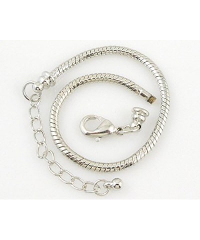 10pcs White Silver Plated Lobster European Style Snake Chain Bracelet fit Charm Beads 6.3 23 CM 10pcs $11.54 Bracelets