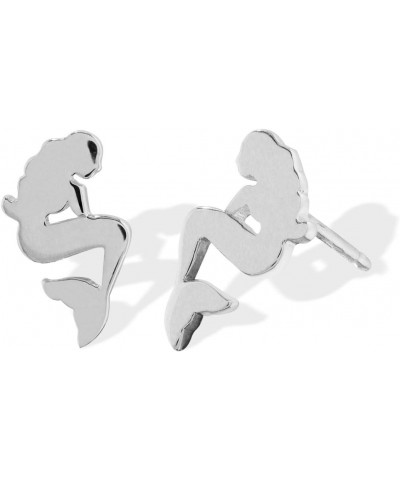 Jewelry Sterling Silver Mermaid Stud Earrings $15.07 Earrings