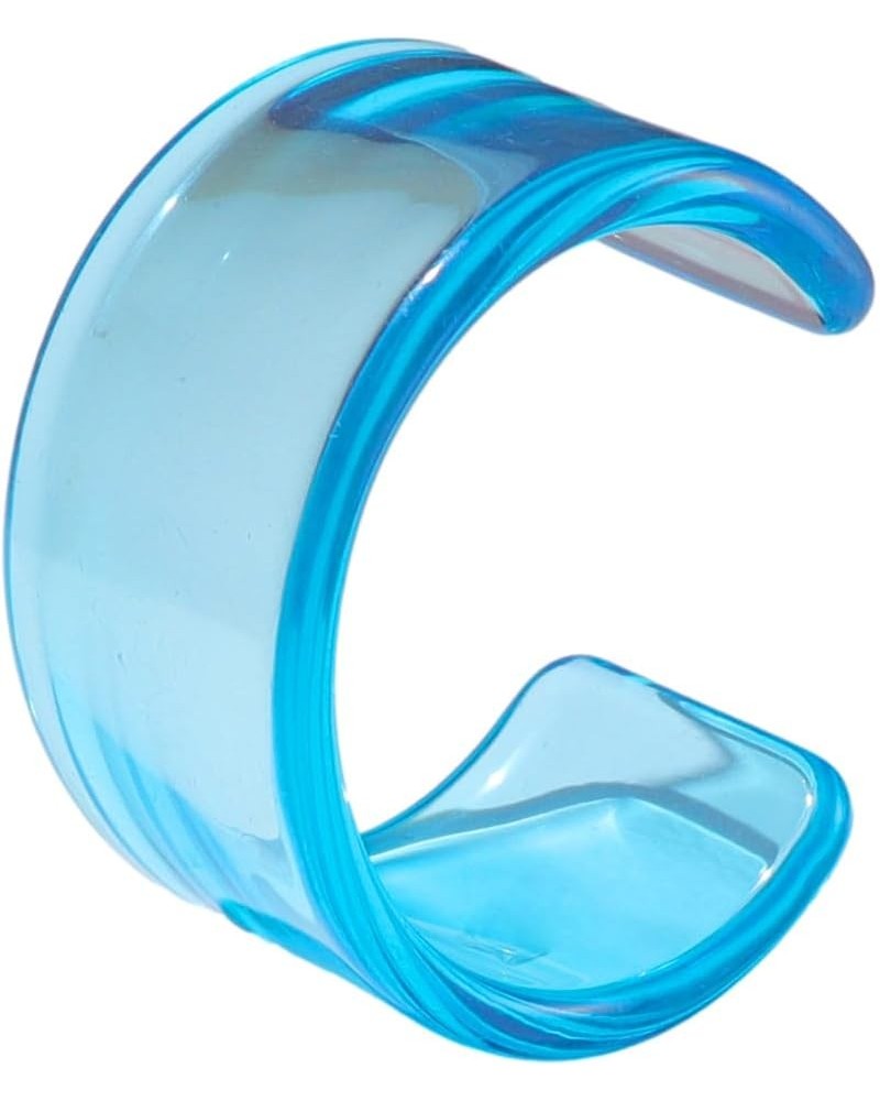 Acrylic Colorful Resin Geometric Simple Open Bracelet Transparent Wide Cuff Bangle (38MM)blue $7.13 Bracelets