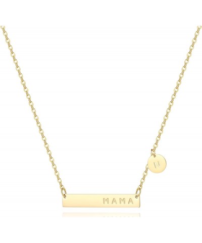 MAMA Bar Necklace,Initial Necklace,mama necklaces for women,18K Gold Plated Mama Necklace,Mothers Day Gifts N $8.24 Necklaces