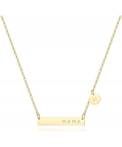 MAMA Bar Necklace,Initial Necklace,mama necklaces for women,18K Gold Plated Mama Necklace,Mothers Day Gifts N $8.24 Necklaces