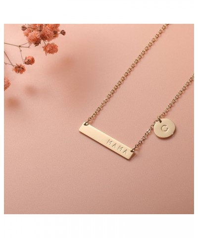 MAMA Bar Necklace,Initial Necklace,mama necklaces for women,18K Gold Plated Mama Necklace,Mothers Day Gifts N $8.24 Necklaces