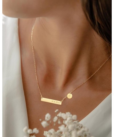 MAMA Bar Necklace,Initial Necklace,mama necklaces for women,18K Gold Plated Mama Necklace,Mothers Day Gifts N $8.24 Necklaces