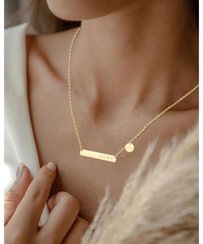 MAMA Bar Necklace,Initial Necklace,mama necklaces for women,18K Gold Plated Mama Necklace,Mothers Day Gifts N $8.24 Necklaces