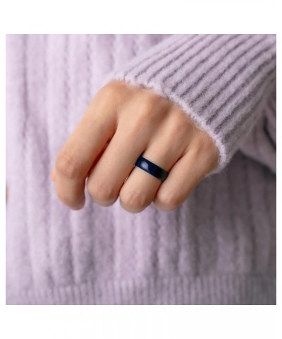 Silicone Wedding Ring for Women - 1 Ring (Women Navy Blue, 8-8.5 (18.50mm) $7.97 Body Jewelry