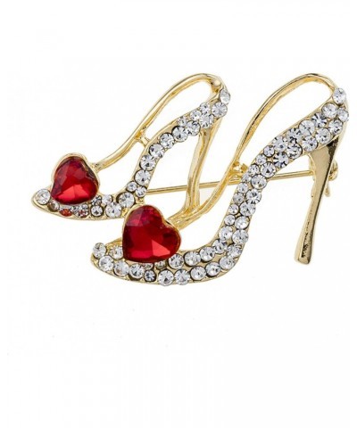 Ladies Crystal Rhinestone High Heel Princess Shoes Brooches Women Stylish Charm Brooch Pin $4.05 Brooches & Pins