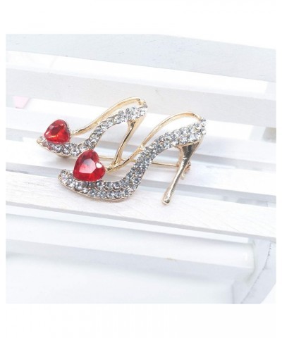 Ladies Crystal Rhinestone High Heel Princess Shoes Brooches Women Stylish Charm Brooch Pin $4.05 Brooches & Pins