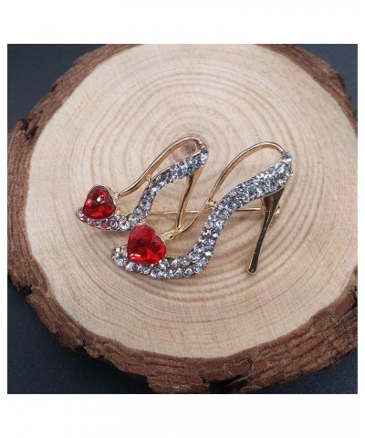 Ladies Crystal Rhinestone High Heel Princess Shoes Brooches Women Stylish Charm Brooch Pin $4.05 Brooches & Pins