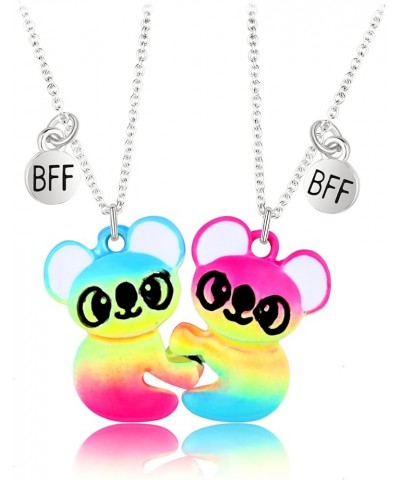 2 Pcs Set Best Friends Necklace Magnetic Half Heart Pendant Cute Panda Koala Necklace Charm BFF Friendship Jewelry for Women ...