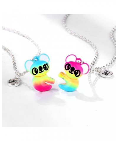 2 Pcs Set Best Friends Necklace Magnetic Half Heart Pendant Cute Panda Koala Necklace Charm BFF Friendship Jewelry for Women ...