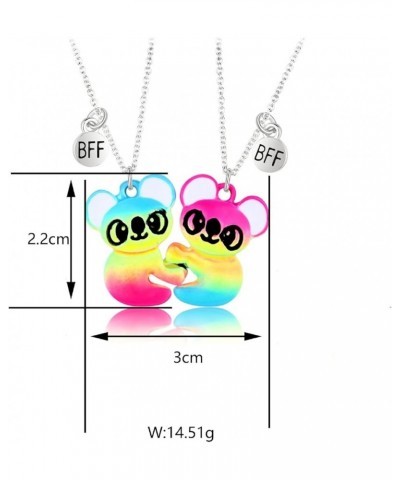 2 Pcs Set Best Friends Necklace Magnetic Half Heart Pendant Cute Panda Koala Necklace Charm BFF Friendship Jewelry for Women ...