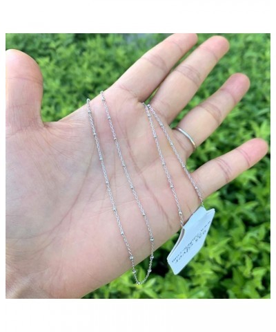 Authentic Sterling Silver Satellite Beaded Chain Necklace Hypoallergenic Nickel Free Women Cute Dainty Chain Jewelry (16 18 2...