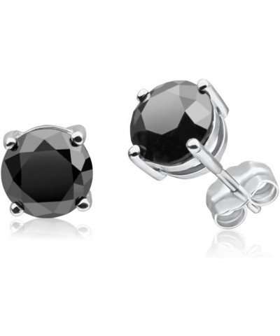 1/2-10 Carat Total Weight Black Diamond Stud Earrings Rose Gold 2.0 carats $88.31 Earrings