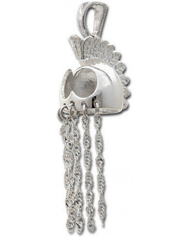 Hawaiian Jewelry Large Sterling Silver Ikaika Warrior Pendant Helmet $41.58 Pendants